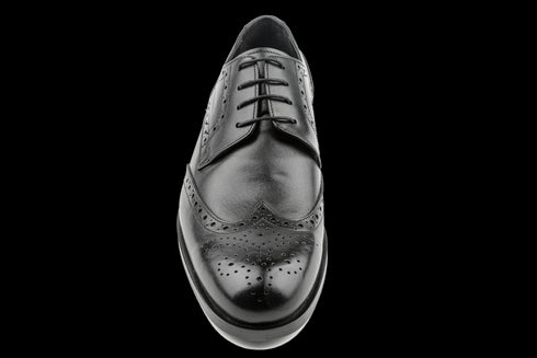Handmade Derby Shoes Brogued & Wingtip Design